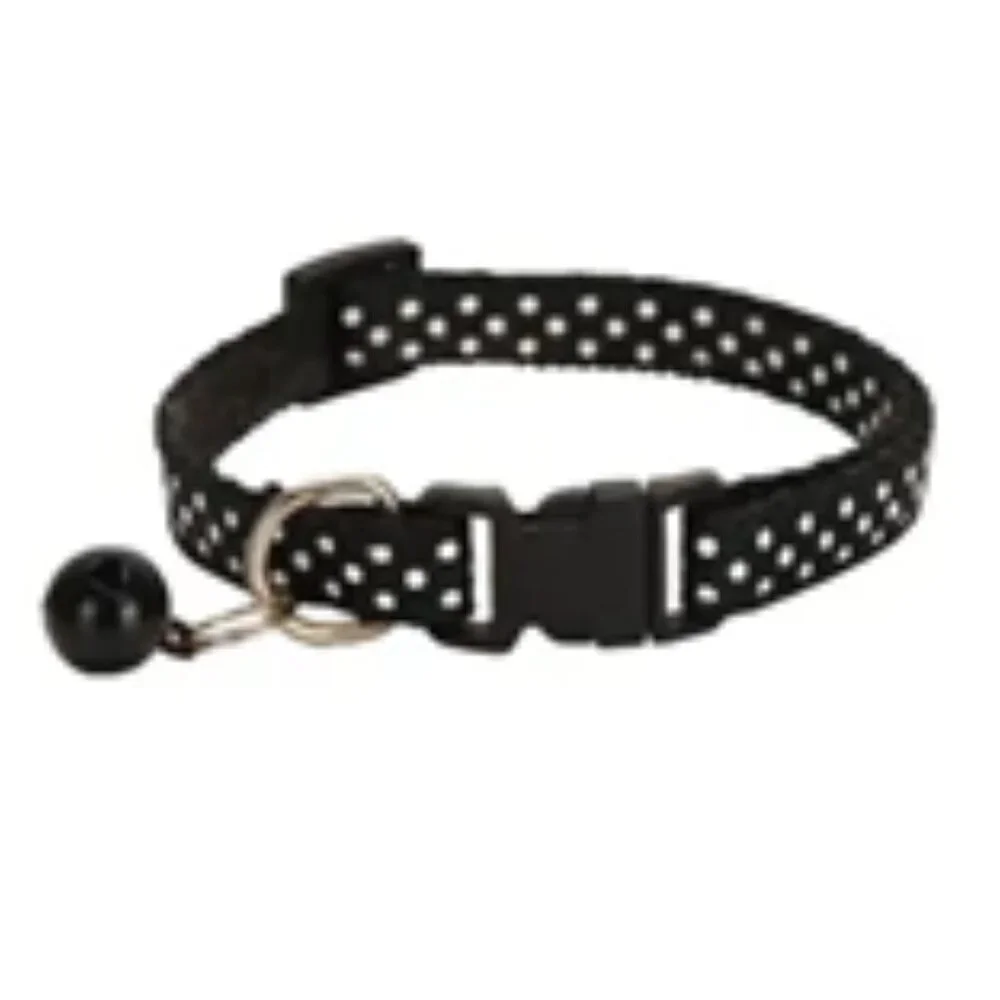 NEW Lot of 2x Polka-Dot Adjustable Pet Collars w/ Bell - Multiple Colors Avail!